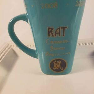 chinese zodiac mug by Fisher "YEAR OF THE RAT" Charming* Smart*Protective